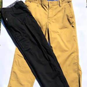 Khaki Chinos with side zipper size 32